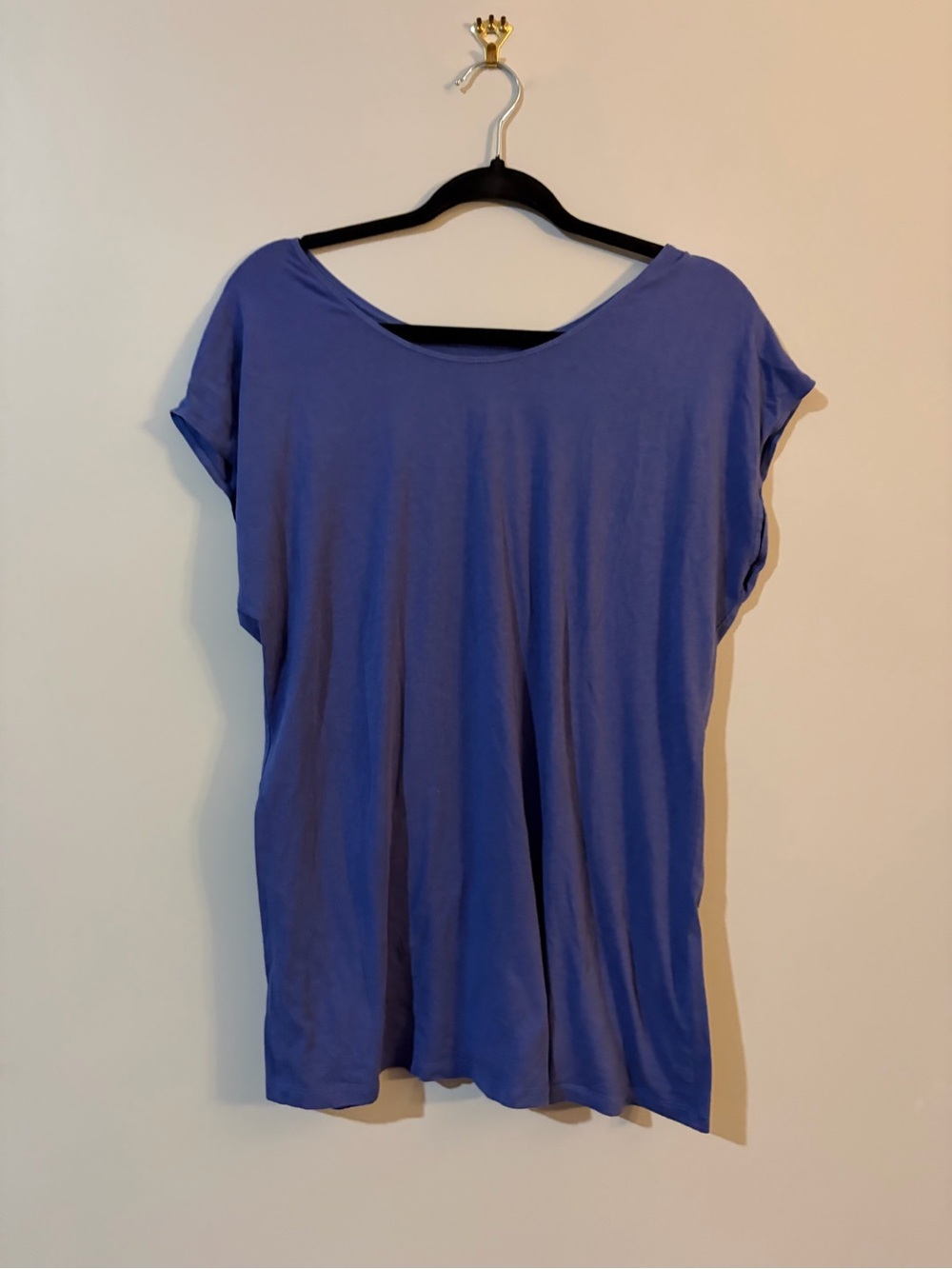 DownEast Relaxed Scoop Neck Short Sleeve Tee — Periwinkle